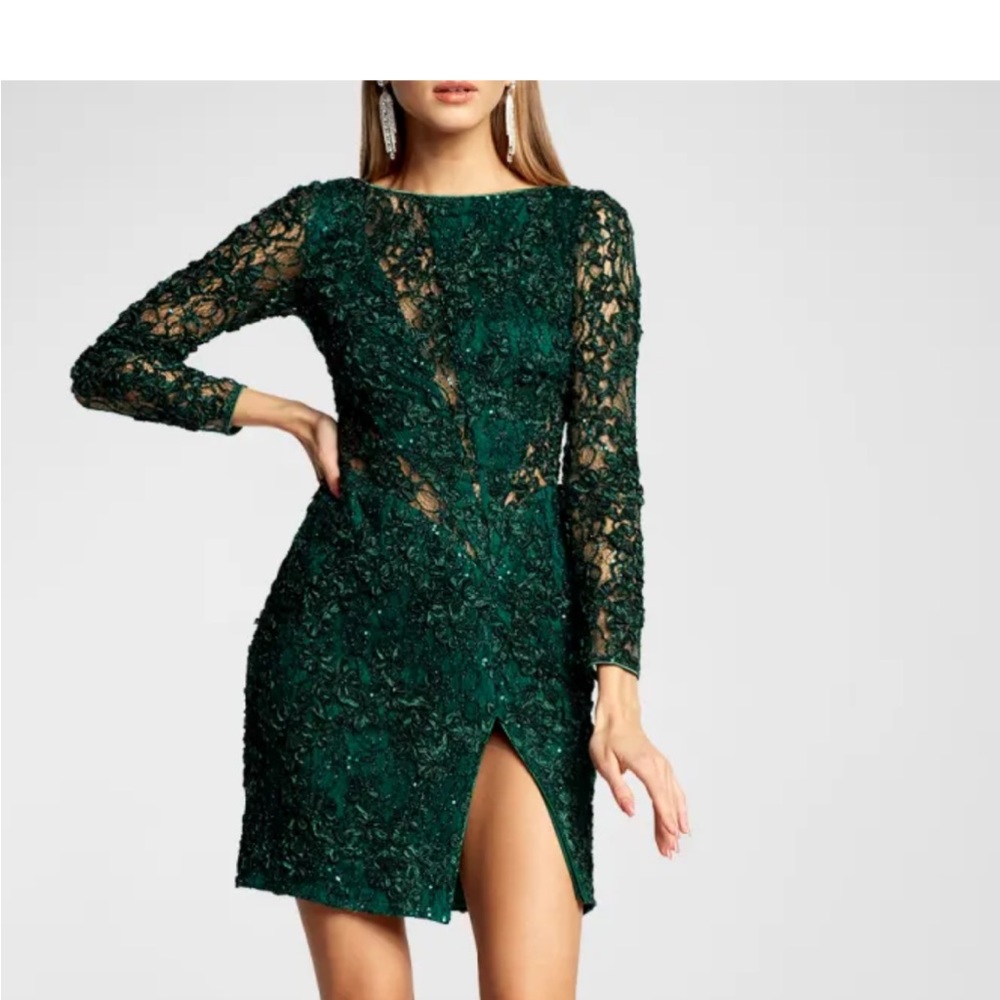 SHO Lace mini dress with light catching sequins